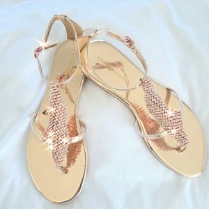 *NWT* Rose Gold Glam Sandal